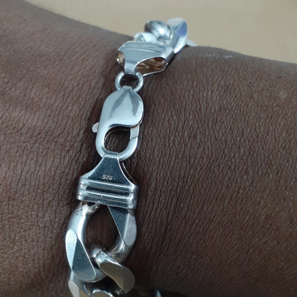 STERLING FIGARO LINK BRACELET 9